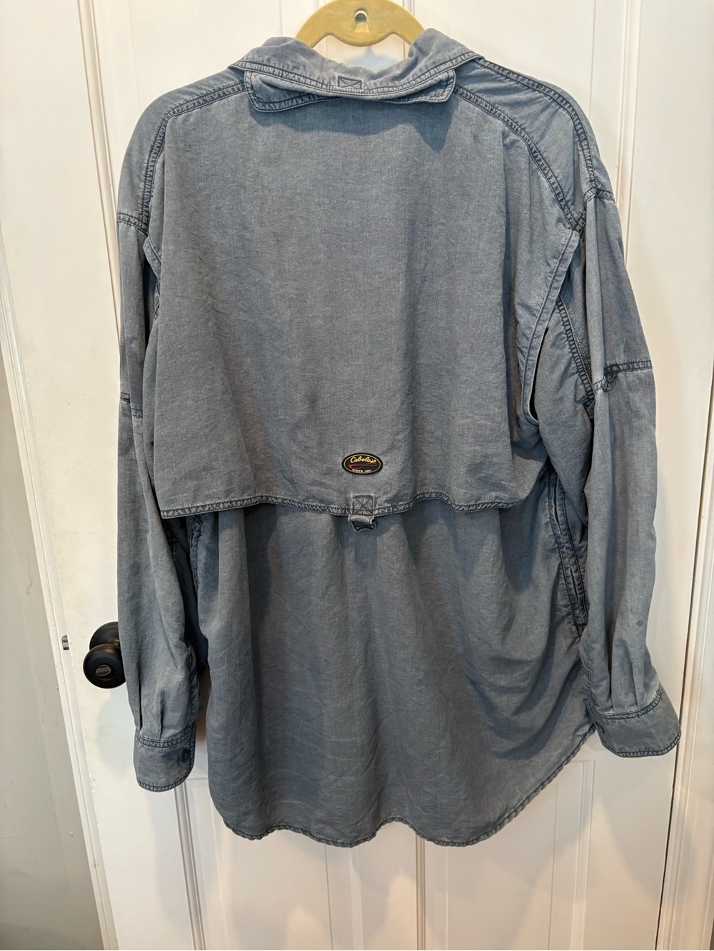 Cabela’s Outdoor Gear Vented Fishing Shirt Size L Blue Gray - Picture 5 of 14